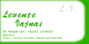 levente vajnai business card